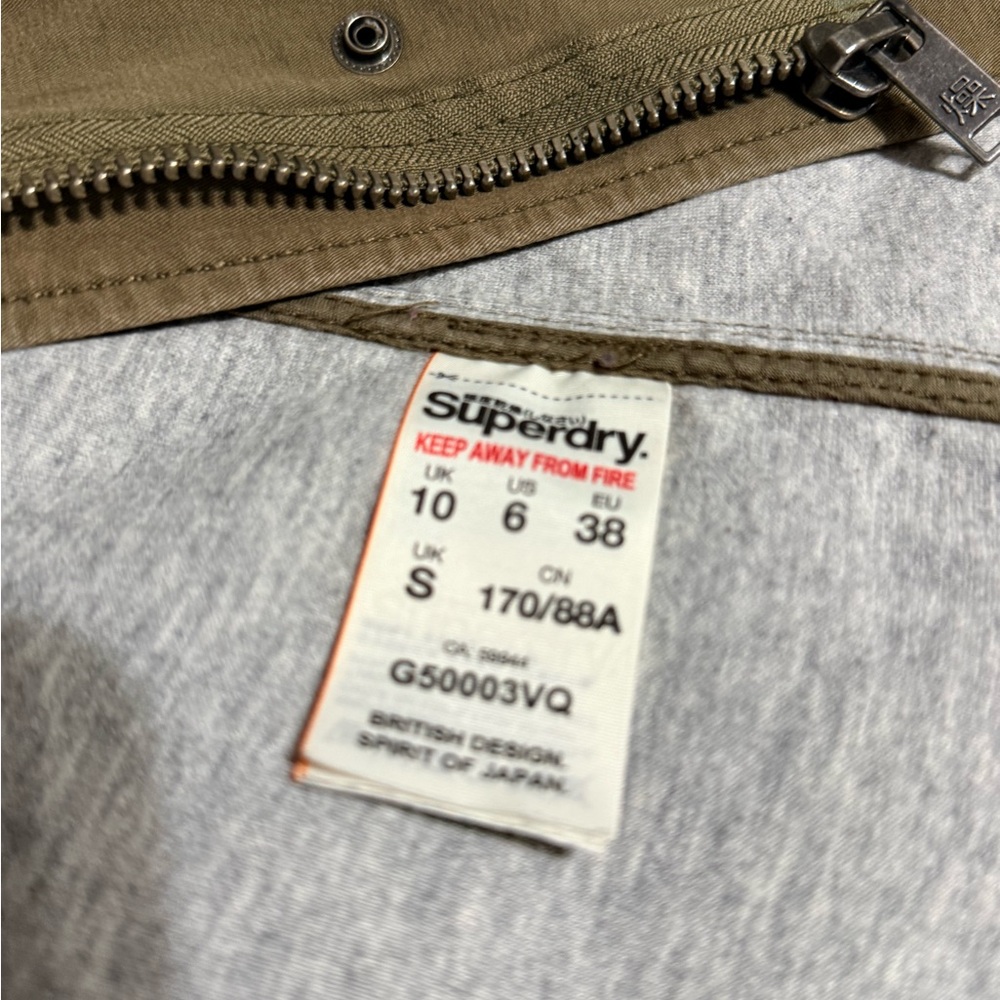 Superdry Military Field Jacket in Khaki Brown - Picture 4 of 10